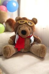 Mellito Toyzz Ayı Vecihi Kırmızı Güllü Ayıcık Peluş Ayı