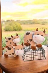 Mellito Toyzz 30 Cm Kalpli Sevimli İnek Peluş Uyku Arkadaşı ve Oyuncak Hediyelik