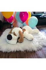 Kocaburun Köpek Ekru Peluş Uyku Arkadaşı ve Oyuncak Hediyelik