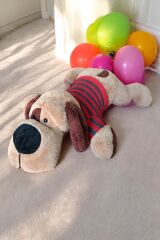 Mellito Toyzz Kocaburun Köpek Kahve Peluş Uyku Arkadaşı ve Oyuncak Hediyelik