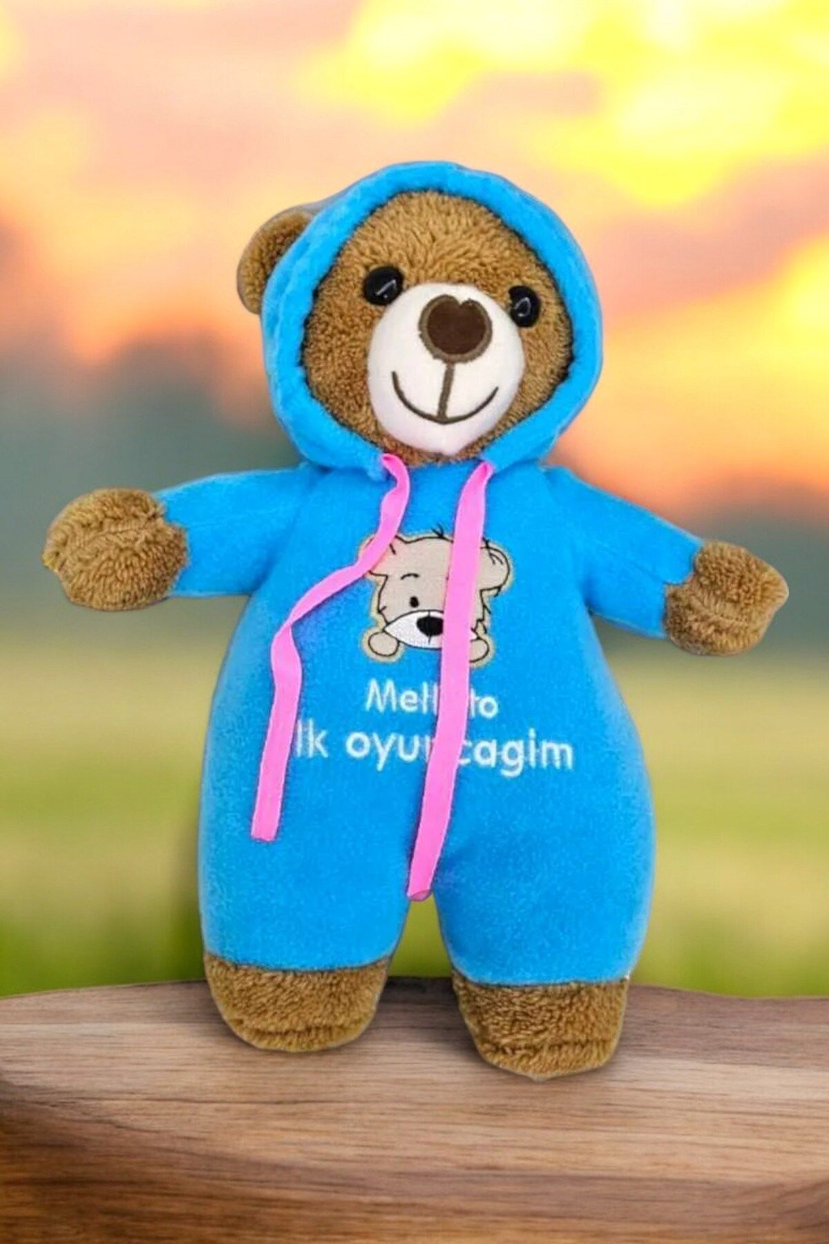 M-Bear Mavi Uykucu Ayı Uyku Arkadaşı Peluş Ayı