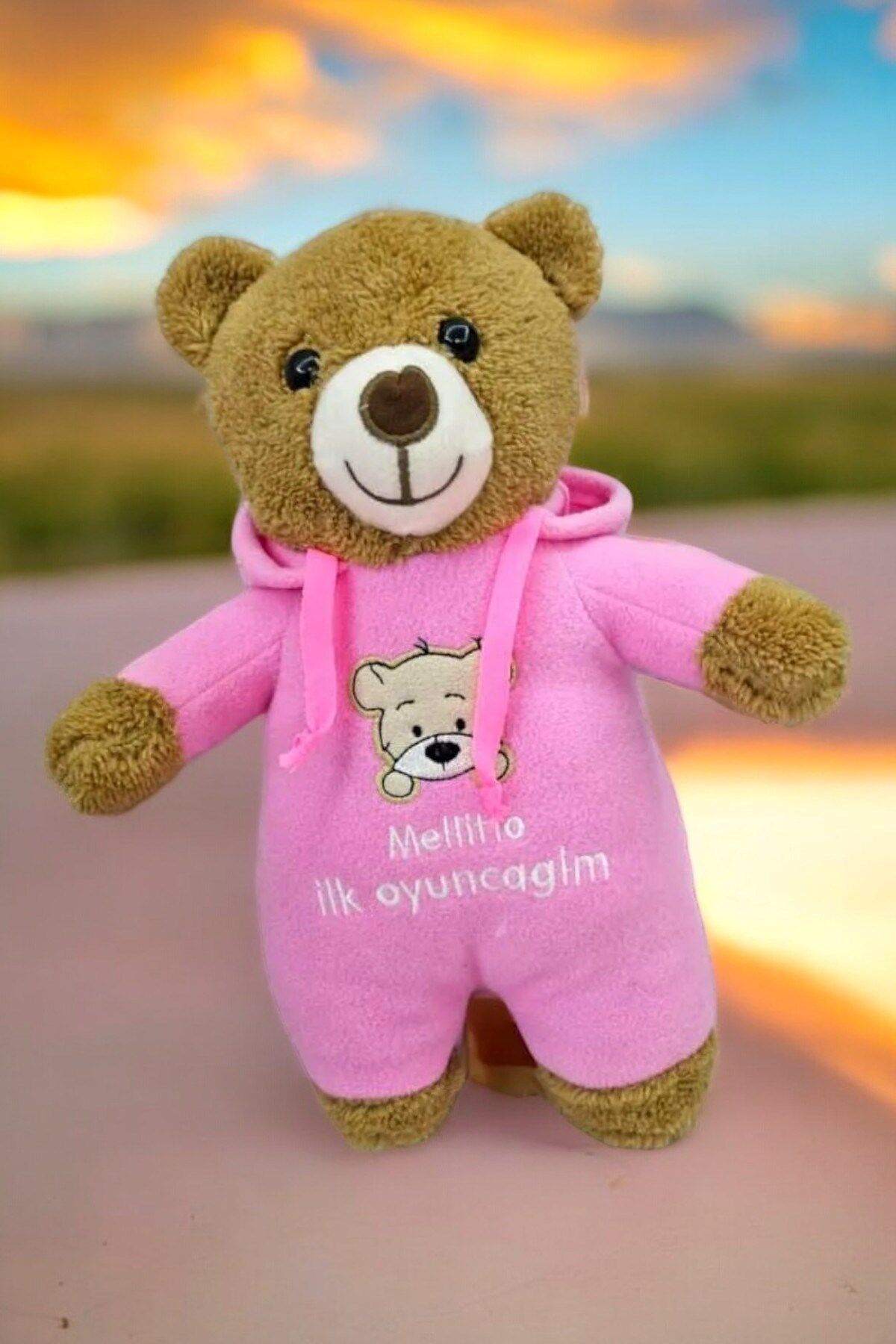 M-Bear Pembe Uykucu Ayı Uyku Arkadaşı Peluş Ayı