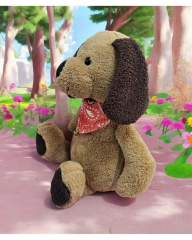 Peluş Köpek Kahverengi Uyku Arkadaşı ve Oyuncak Hediyelik