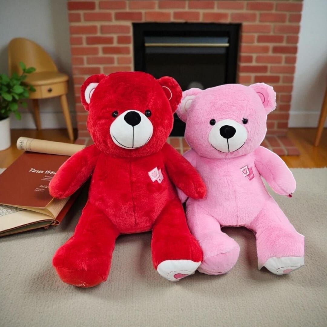 60 Cm Peluş Nakışlı Ayı, Love Ayıcık
