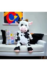 Mellito Toyzz Sevimli İnek Peluş Uyku Arkadaşı ve Oyuncak Hediyelik