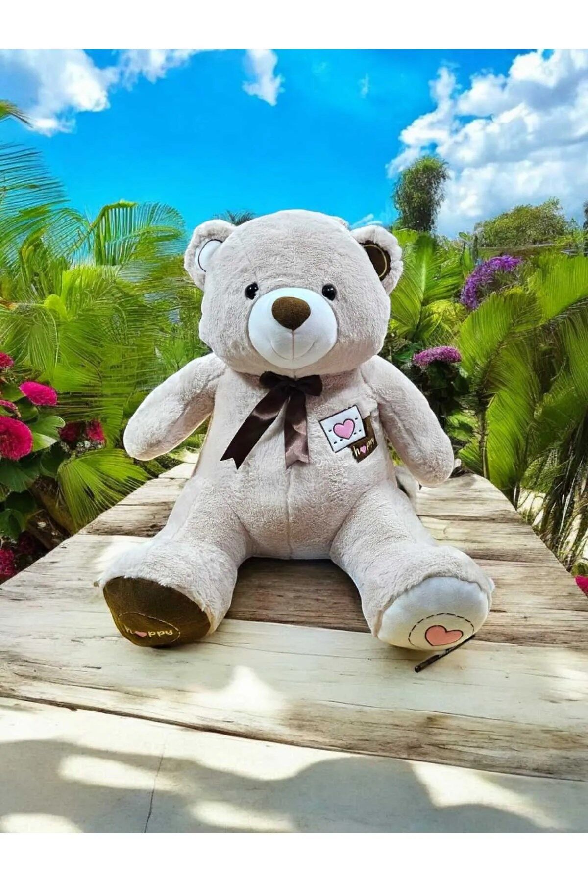 Mellito Toyzz Sevimli Kahverengi Peluş Ayı Oyuncak Ayıcı 90 cm