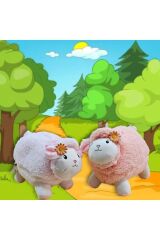 Mellito Toyzz Sevimli Kuzu Krem Kuzucuk Peluş Oyuncak ve Uyku Arkadaş