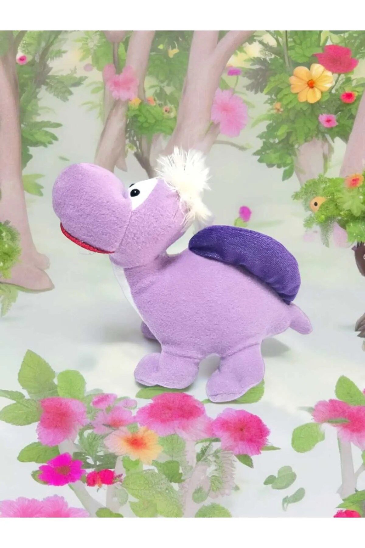 Sevimli Lila Dinazor Peluş Oyuncak ve Uyku Arkadaşı