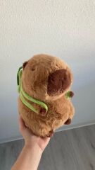 30 Cm Capybara Kaplumbağa Çantalı Cappy Peluş Oyuncak Kapibara