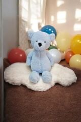 Mellito Toyzz Sevimli Mavi Peluş Ayı Oyuncak Ayıcık En Güzel Hediyeler 50 cm