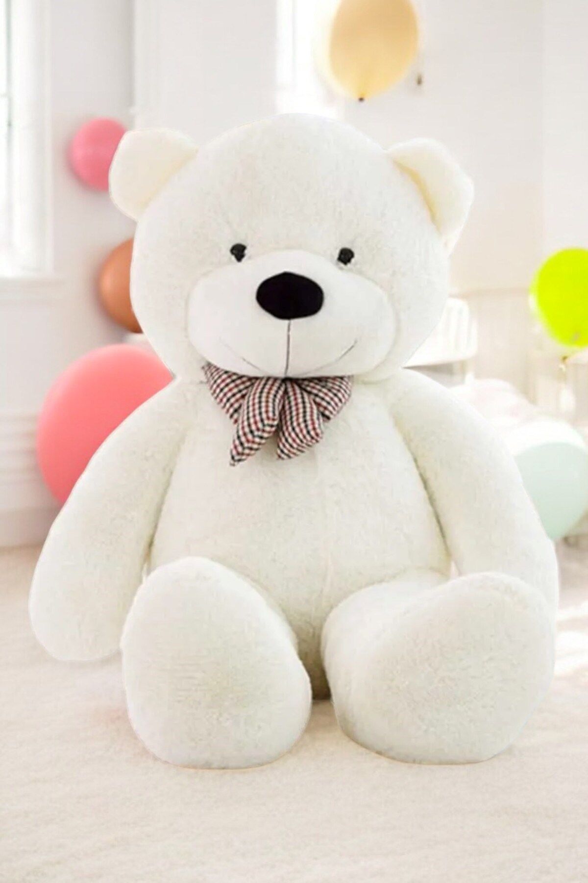 Mellito Toyzz Sevimli Peluş 80 CM Beyaz Ayı Oyuncak Ayıcık En Güzel Hediyeler Wellsoft