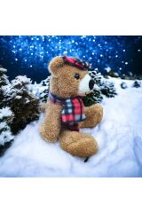 Mellito Toyzz Sevimli Peluş Kasketli Ayı Oyuncak Ayıcık En Güzel Hediyeler