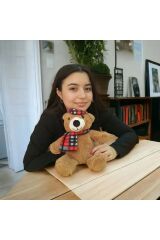 Mellito Toyzz Sevimli Peluş Kasketli Ayı Oyuncak Ayıcık En Güzel Hediyeler