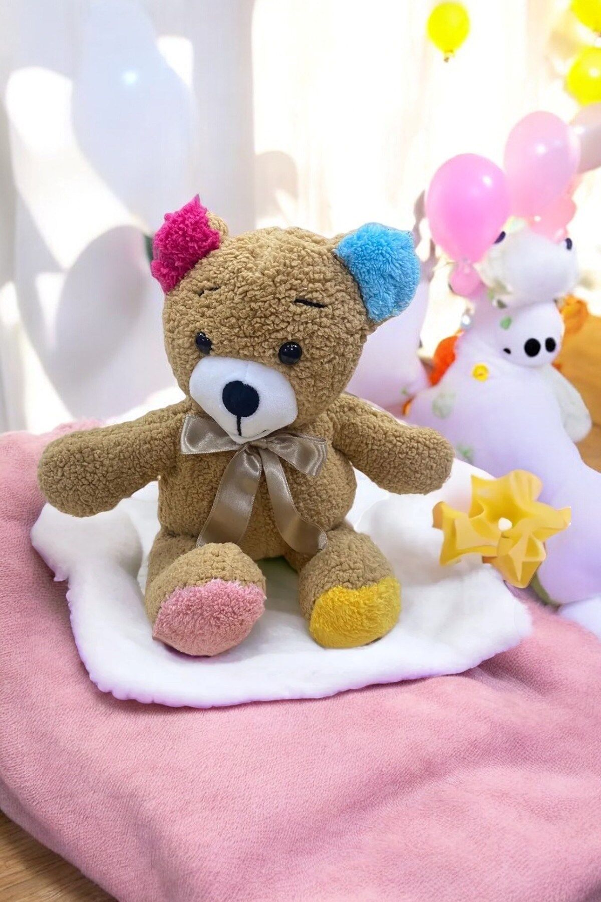 Sevimli Peluş Renkli Ayı Oyuncak Ayıcık En Güzel Hediyeler