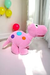 Sevimli Pembe Dinazor Peluş Oyuncak ve Uyku Arkadaşı