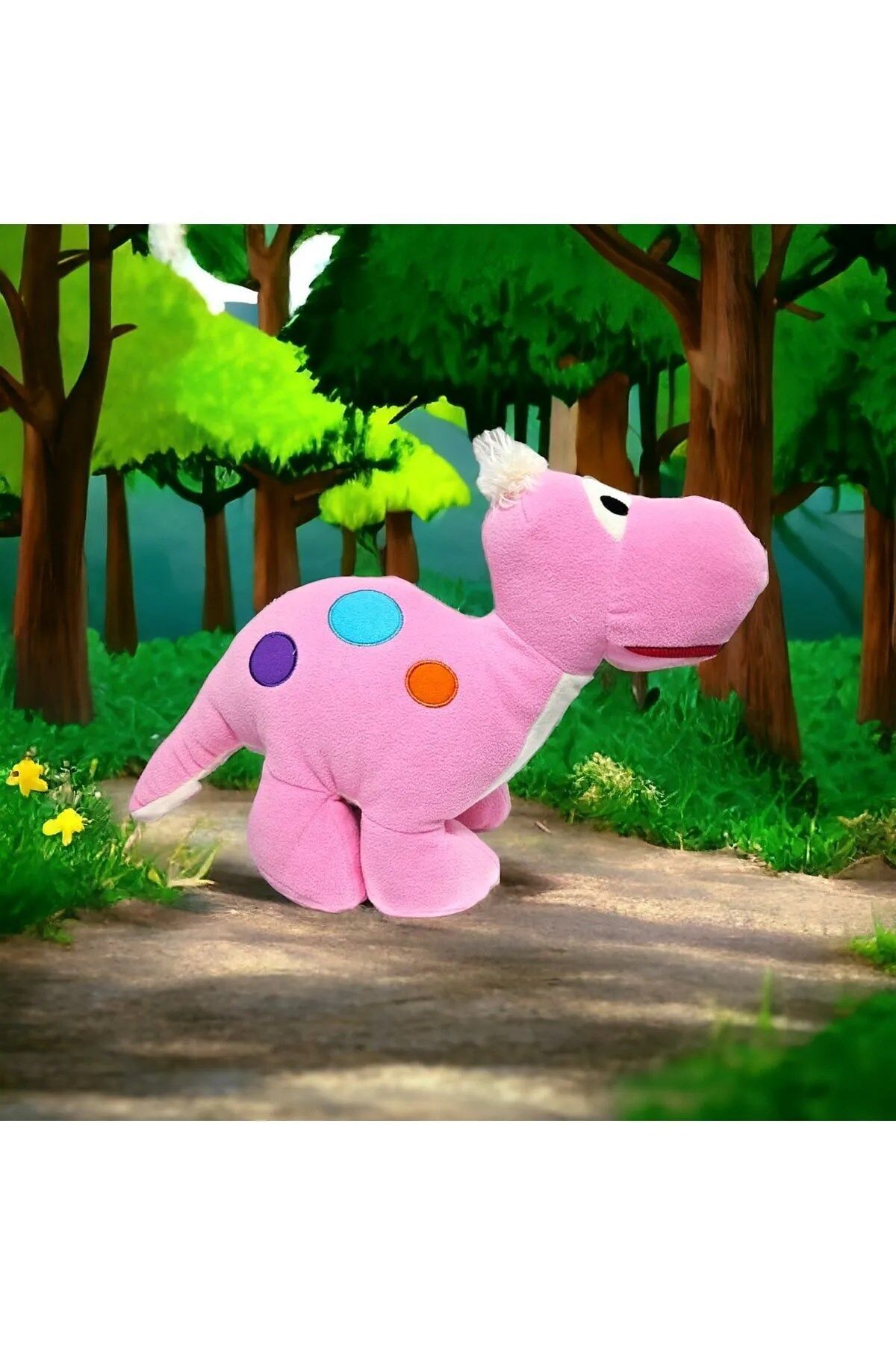 Sevimli Pembe Dinazor Peluş Oyuncak ve Uyku Arkadaşı