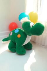 Sevimli Yeşil Dinazor Peluş Oyuncak ve Uyku Arkadaşı