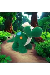 Sevimli Yeşil Dinazor Peluş Oyuncak ve Uyku Arkadaşı