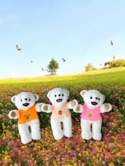 Yumoş 30 Cm Yumuşacık Peluş Dil Çıkaran Ayı Uyku Arkadaşı Ayıcık