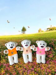 Yumoş 30 Cm Yumuşacık Peluş Dil Çıkaran Ayı Uyku Arkadaşı Ayıcık