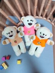 Yumoş 30 Cm Yumuşacık Peluş Dil Çıkaran Ayı Uyku Arkadaşı Ayıcık