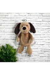 Mellito Toyzz Kahverengi Köpek Oyuncak Peluş Çanta Sırt Çantası