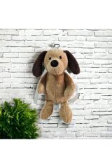 Mellito Toyzz Kahverengi Köpek Oyuncak Peluş Çanta Sırt Çantası