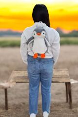 Pingu Penguen Oyuncak Peluş Çanta Sırt Çantası