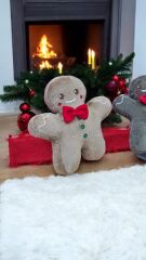 Kahverengi Sevimli Kurabiye Adam Yılbaşı Noel Peluş Yastık