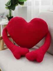 Kırmızı Kalpli Yastık Sevgiliye Hediye Yastık