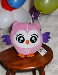 Pembe Baykuş Yastık Bebek ve Çocuk Odası Oyuncaklı Yastık