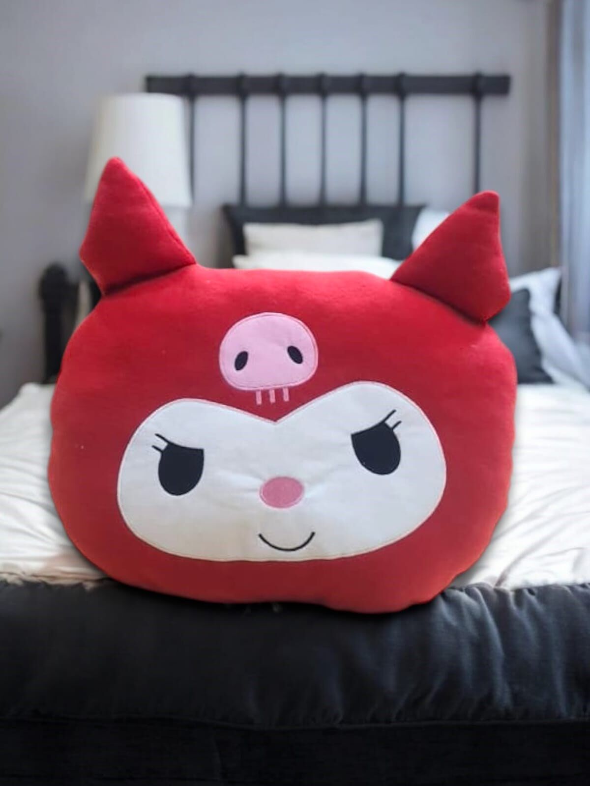 Kuromi Kırmızı Bebek ve Çocuk Odası Oyuncaklı Yastık