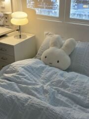 Tavşan Uyku Arkadaşı ve Peluş Yastık 40 Cm