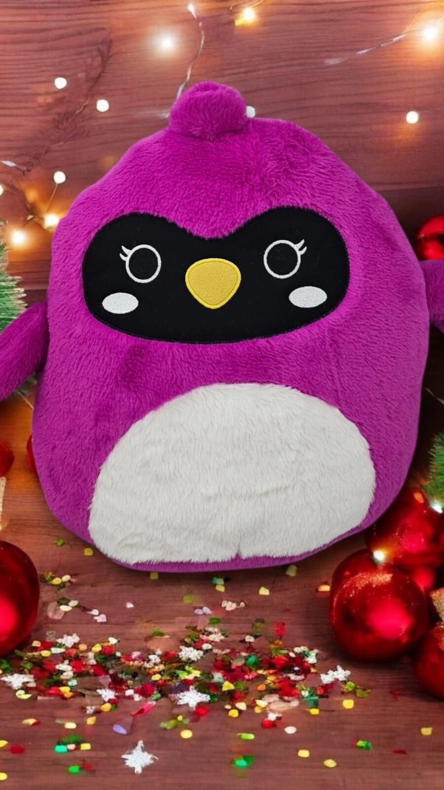 Mor Kuş Bebek ve Çocuk Odası Oyuncaklı Peluş Yastık