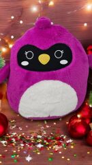 Mor Kuş Bebek ve Çocuk Odası Oyuncaklı Peluş Yastık