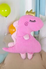 Pembe Dinozor Uyku Arkadaşı ve Peluş Yastık