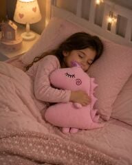 Mellito Toyzz Pembe Dinozor Uyku Arkadaşı ve Peluş Yastık