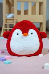 Mellito Toyzz 40 Cm Sevimli Kırmızı Penguen Peluş Dekoratif Kırlent Oyuncak Ayıcık En Güzel Hediyeler