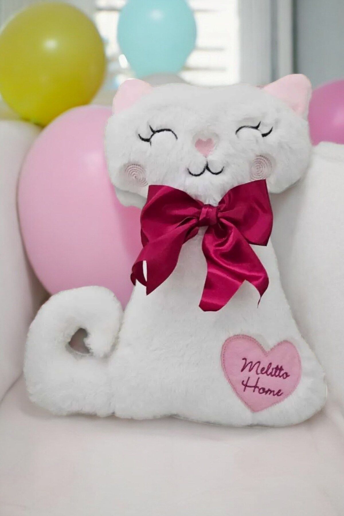 Sevimli Kedi Peluş Dekoratif Kırlent Oyuncak Ayıcık En Güzel Hediyeler