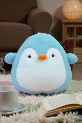 Mellito Toyzz 40 Cm Sevimli Mavi  Penguen Peluş Dekoratif Kırlent Oyuncak Ayıcık En Güzel Hediyeler