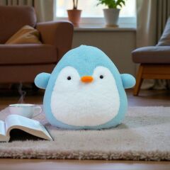 Mellito Toyzz 40 Cm Sevimli Mavi  Penguen Peluş Dekoratif Kırlent Oyuncak Ayıcık En Güzel Hediyeler