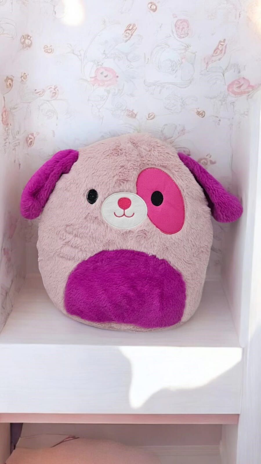 Sevimli Köpek Pembe Bebek ve Çocuk Odası Oyuncaklı Peluş Yastık