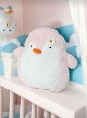 Mellito Toyzz Sevimli Peluş Pembe Penguen Yastık Uyku Arkadaşı Oyuncak ve Çocuk Odası Yastığı