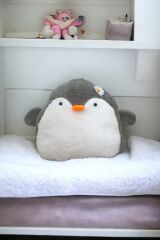 Mellito Toyzz Sevimli Peluş Penguen Yastık Uyku Arkadaşı Oyuncak ve Çocuk Odası Yastığı