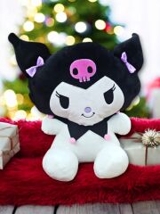 Siyah Sevimli Bebek ve Çocuk Odası Oyuncaklı Peluş Yastık