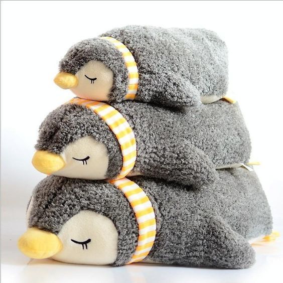 60 Cm Uykucu Penguen Peluş Uyku Arkadaşı Sevimli Oyuncak Yastık