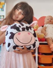 Mellito 40 Cm Sevimli İnek Çocuk Odası Yastığı