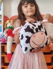 Mellito 40 Cm Sevimli İnek Çocuk Odası Yastığı