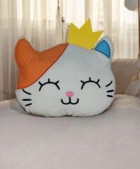 Mellito Peluş Kedili 40 Cm Çocuk Odası Yastığı