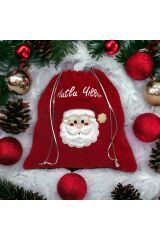 Çantalı Noel Baba Yılbaşı Dekoru ve Peluş Oyuncağı 50 Cm